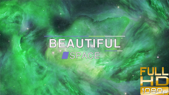 Beautiful Abstract Exciting Green Space Nebula