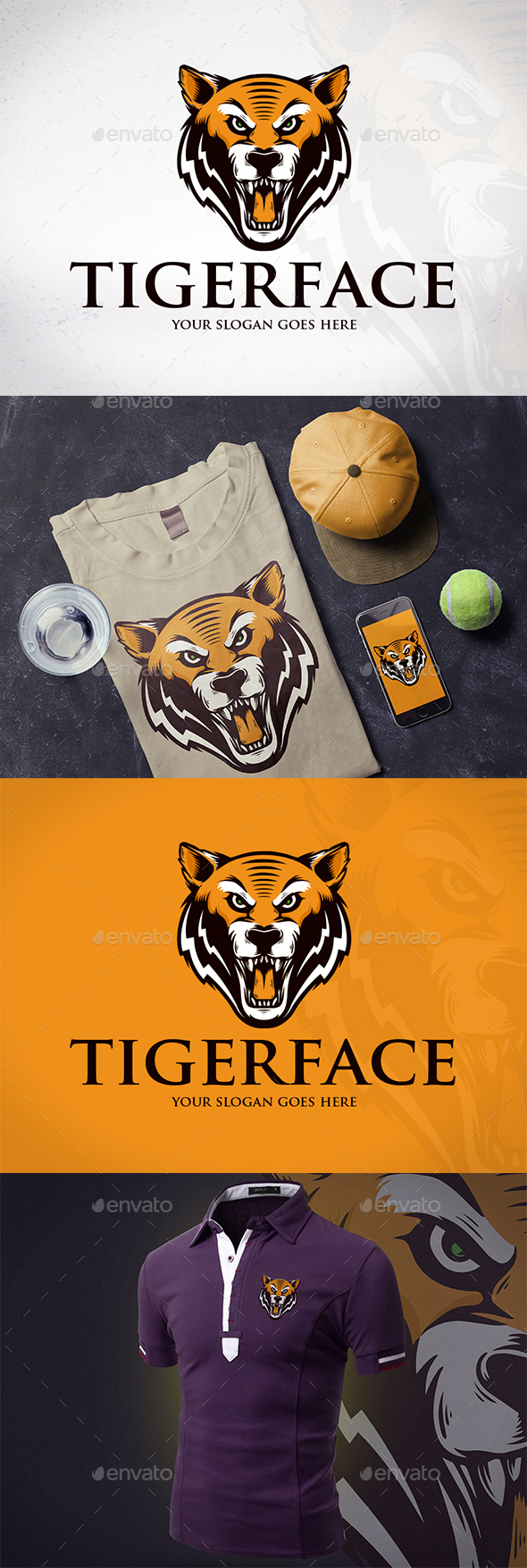 Wild Tiger Creative Logo - Animals Logo Templates