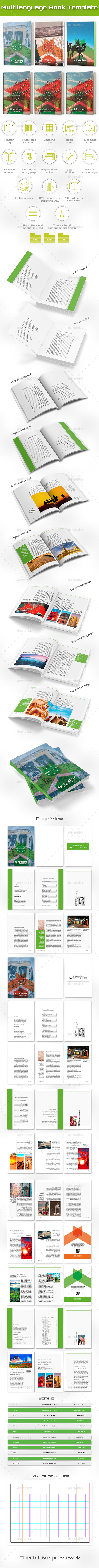 Indesign Multilanguage Book Template - Miscellaneous Print Templates
