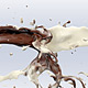 Milk and chocolate fluid collision - VideoHive Item for Sale