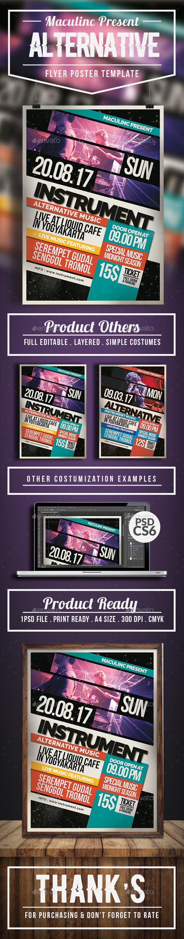 Alternative Flyer/Poster Vol.12 - Concerts Events