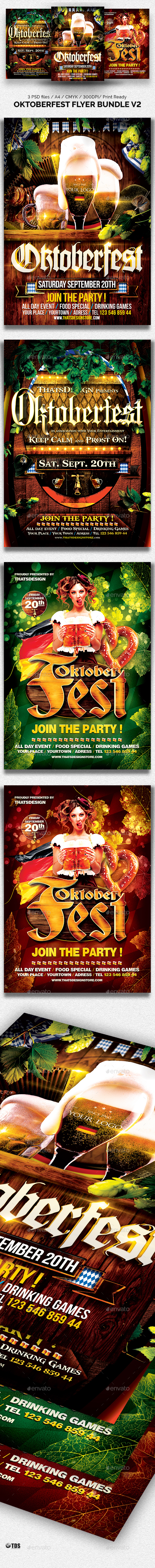 Oktoberfest Flyer Bundle V2 - Holidays Events