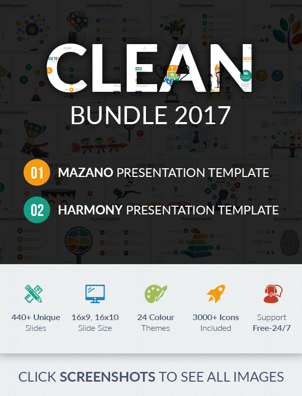 Clean Google Slide Bundle 2017