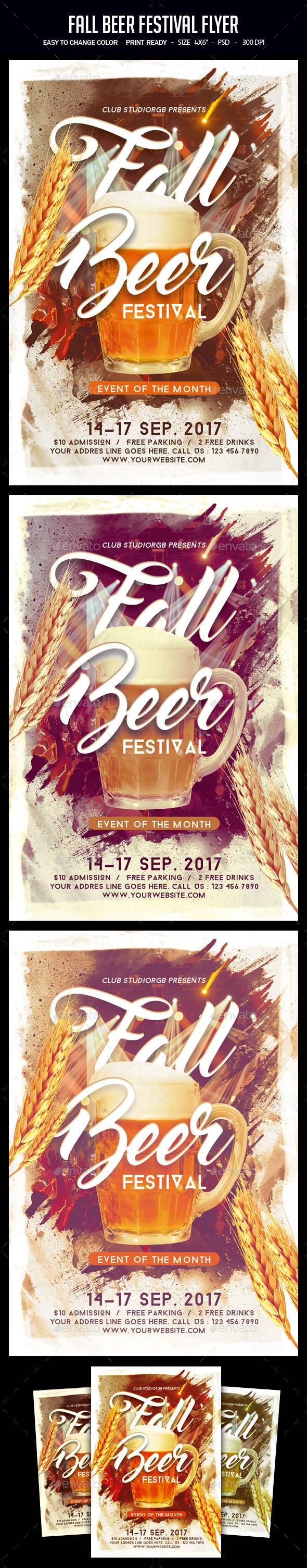 Fall Beer Festival Flyer - Clubs & Parties Events