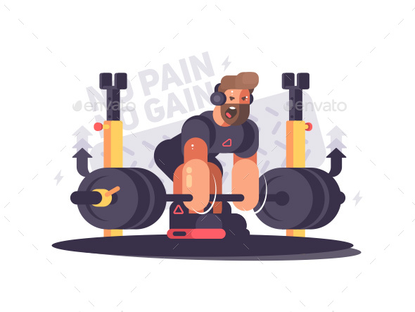 GraphicRiver Strong Athlete Deadlift 20510983
