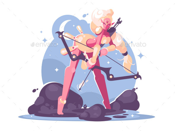 Character Archer Cartoon Girl Elf - Miscellaneous Characters