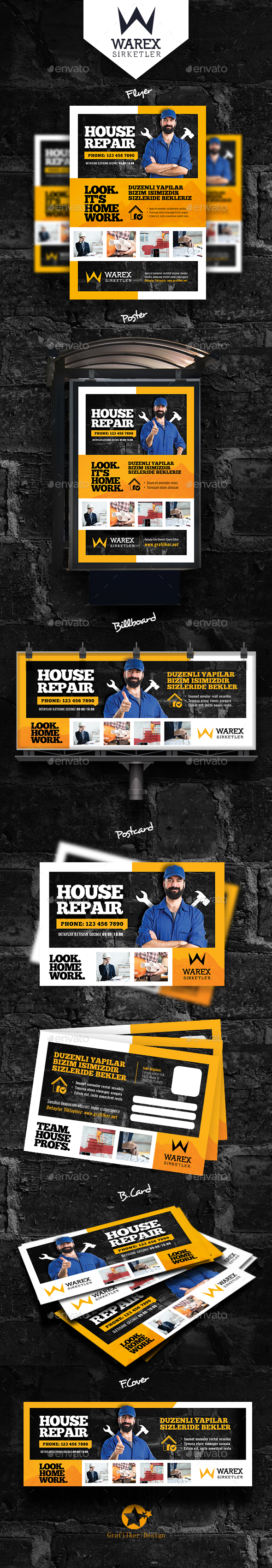 GraphicRiver House Repair Bundle Templates 20511870 GraphicRiver House Repair Bundle Templates 20511870