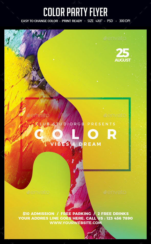 Color Party Flyer - Clubs & Parties Events
