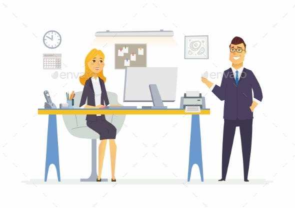 Office Life - Modern Vector Cartoon Business - Concepts Business