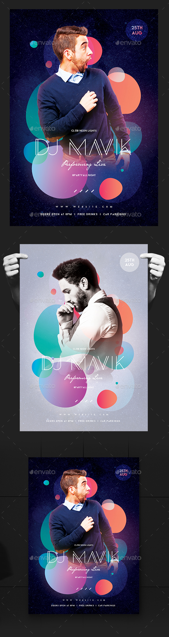 Colorful Artist Performance Flyer/Poster - Clubs & Parties Events