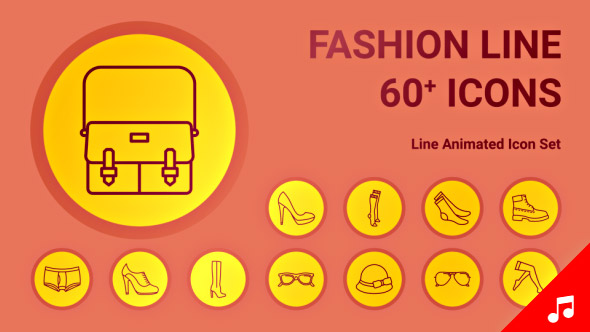 Fashion Wear Line Animation Icons