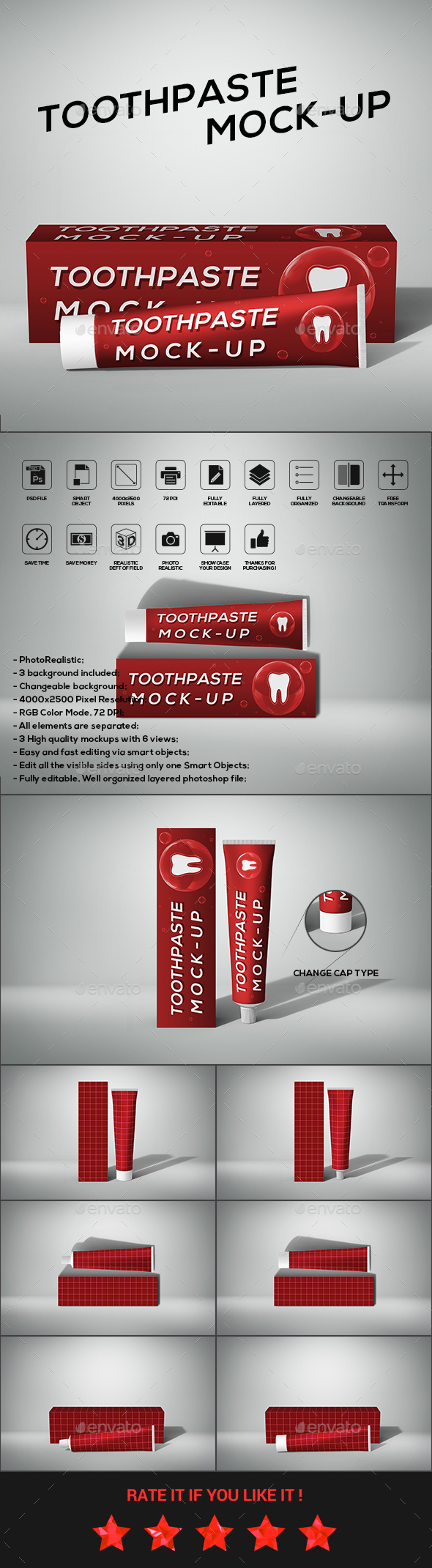 GraphicRiver Toothpaste Mock-Up Set 20514636