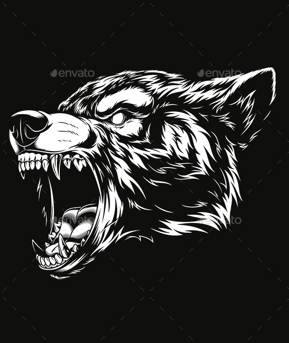Head of Wolf - Animals Characters