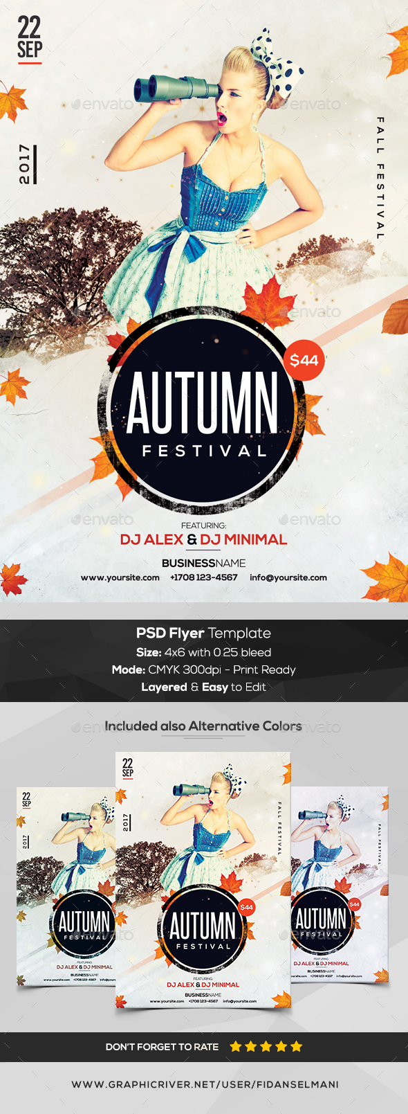 Autumn Festival - PSD Flyer Template - Flyers Print Templates