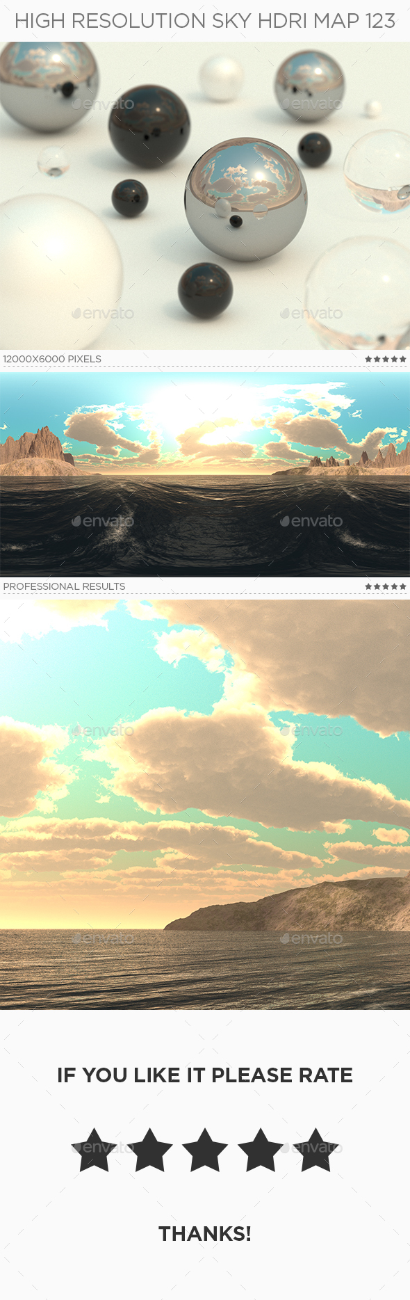 High Resolution Sky HDRi Map 123 - 3DOcean Item for Sale