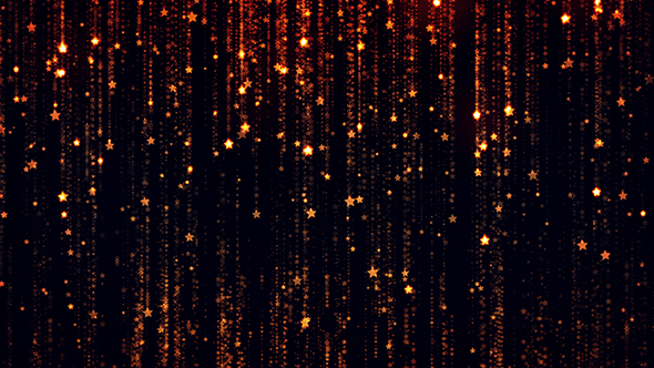 Abstract Gold Particles Glitter Rain 4k