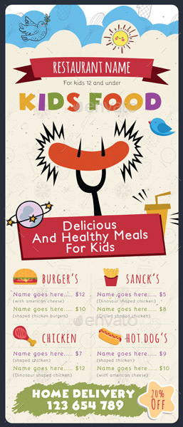 Fast Food Advertising Template, Print Templates | GraphicRiver