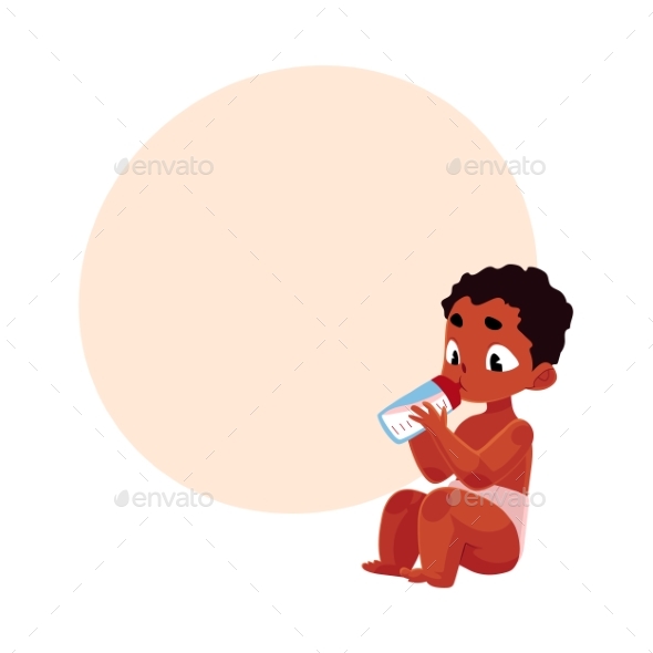 Baby in Diaper - People Characters