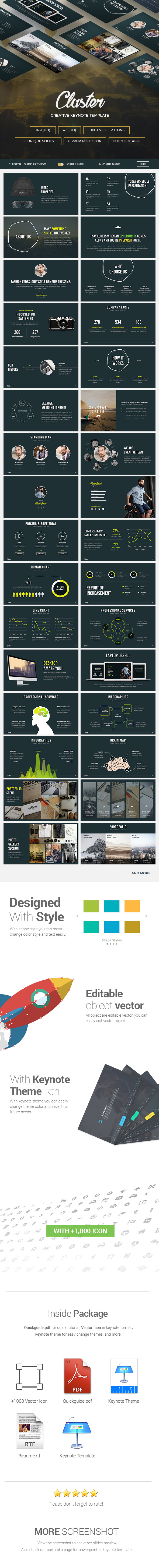 Cluster - Creative Keynote Template - Creative Keynote Templates