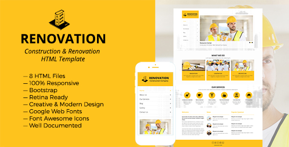 Renovation – Construction and Renovation HTML Template