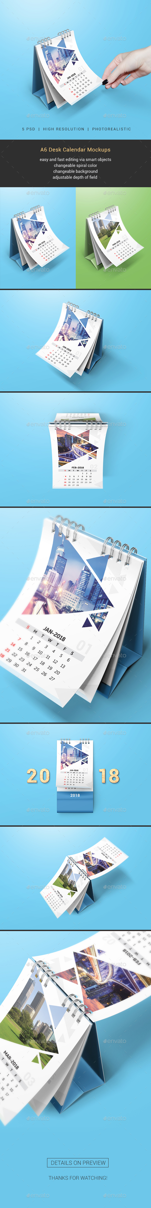 Desk Calendar Mockups