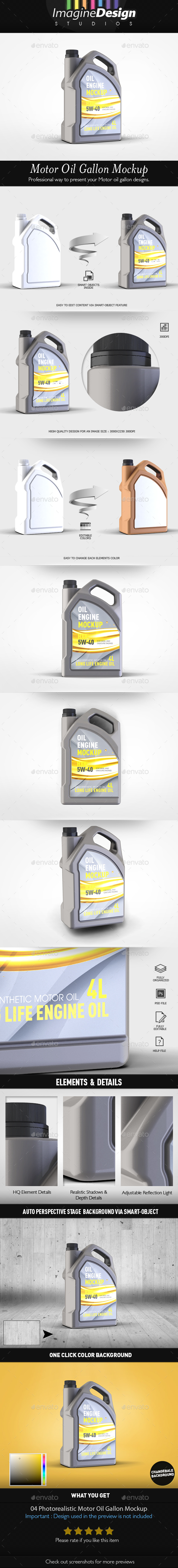 Motor Oil Gallon Mockup - Miscellaneous Packaging