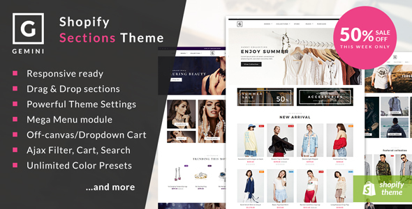 Gemini - Responsive Shopify Fashion Theme
