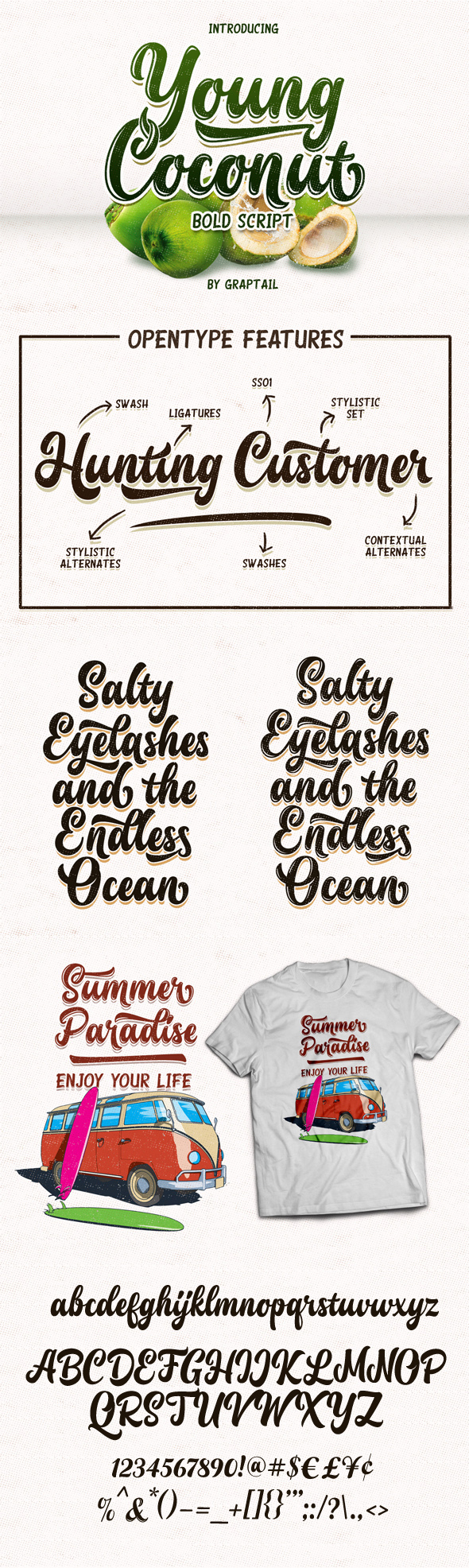 Young Coconut Script - Script Fonts