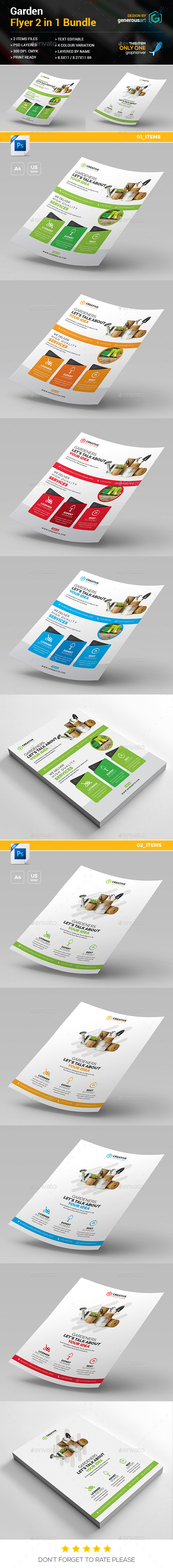 Garden Flyer Bundle 2 in 1 - Flyers Print Templates