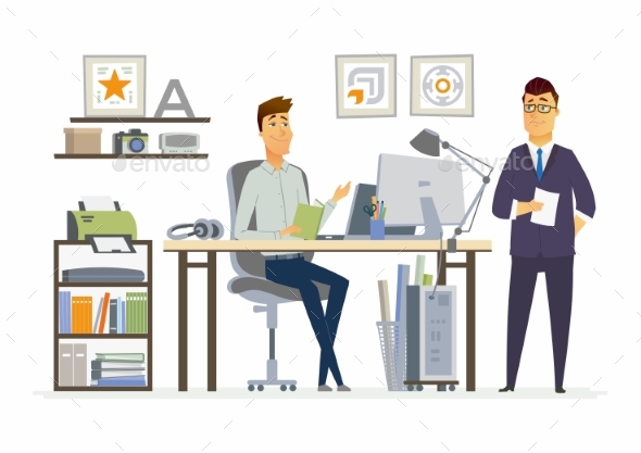Partner Meeting - Modern Vector Cartoon Business - Concepts Business