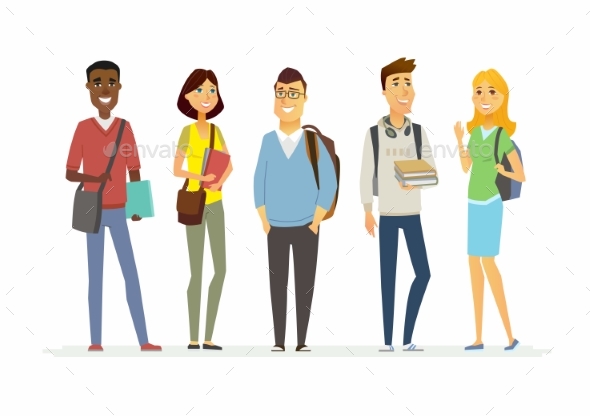 Senior School Students - People Characters