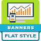 Flat Style Animated Banner Ad Templates - HTML5 GWD