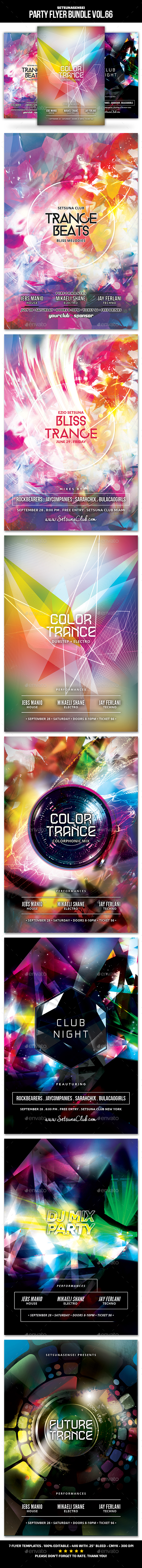 Party Flyer Bundle Vol.66 - Clubs & Parties Events