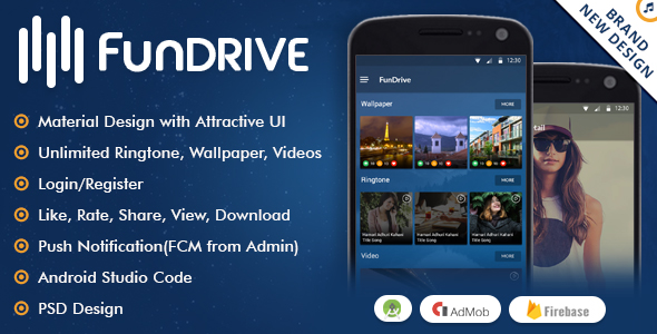 Fundrive - Ringtones, Videos & Wallpapers Download App - CodeCanyon Item for Sale
