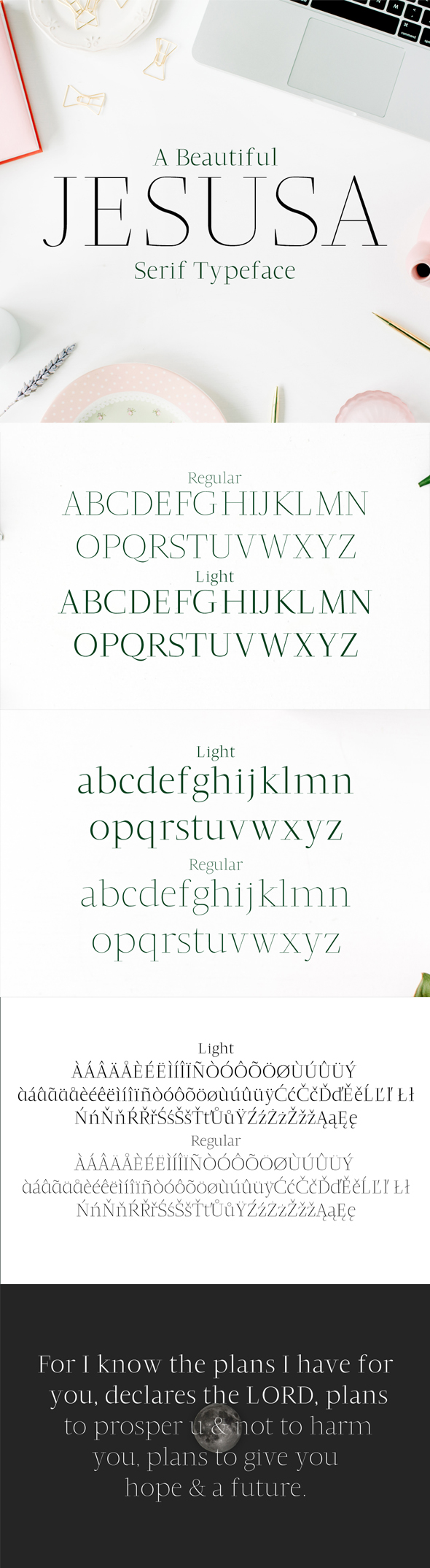Jesusa Serif Typeface - Serif Fonts