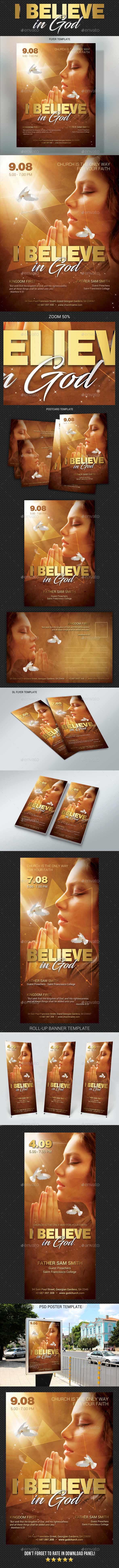 Believe In God Bundle - Signage Print Templates