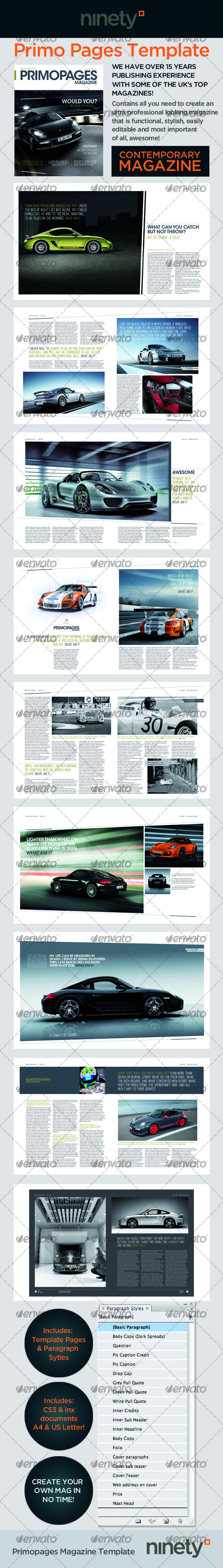 Primo Pages Magazine Template - Magazines Print Templates