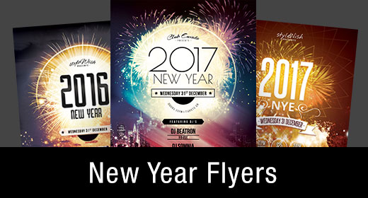 * New Year Flyer Templates