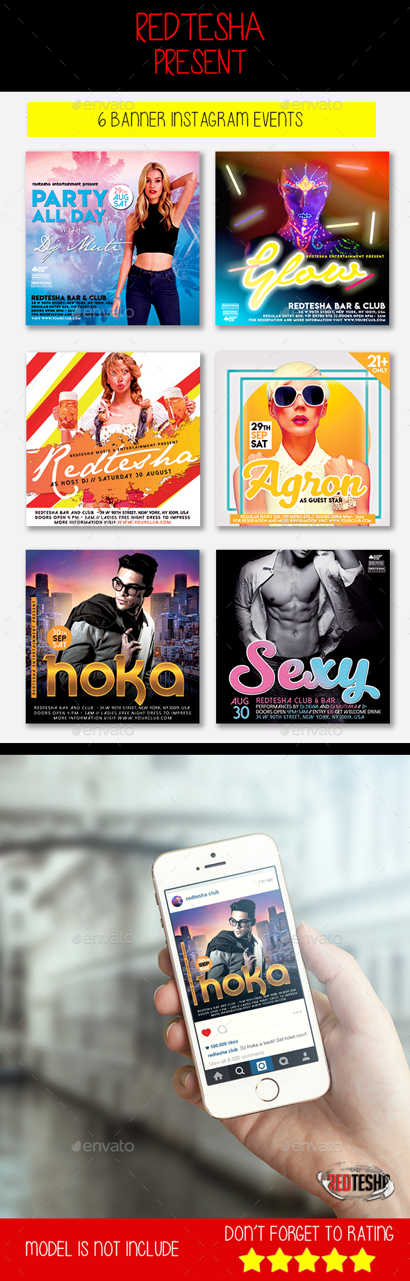 Instagram Banner Events - Banners & Ads Web Elements