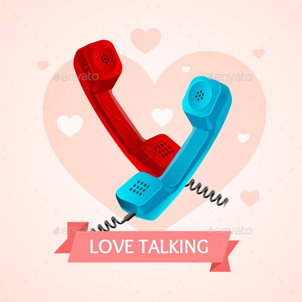 Love Talk Old Phone Concept - Communications Technology