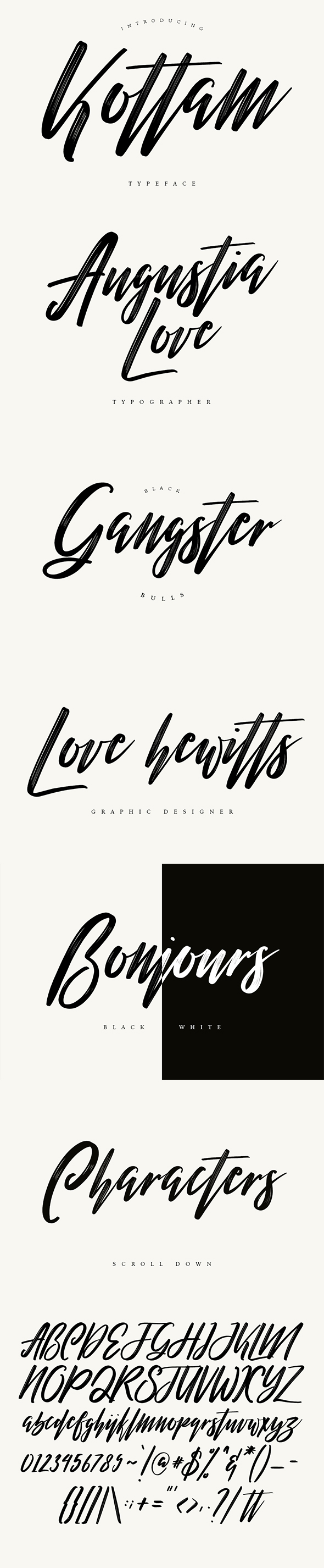 Kottam Typeface - Hand-writing Script