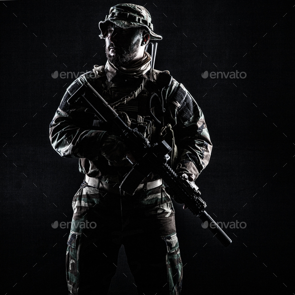 Jungle warfare unit - Stock Photo - Images