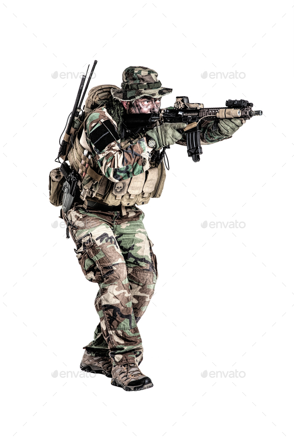 Jungle warfare unit - Stock Photo - Images