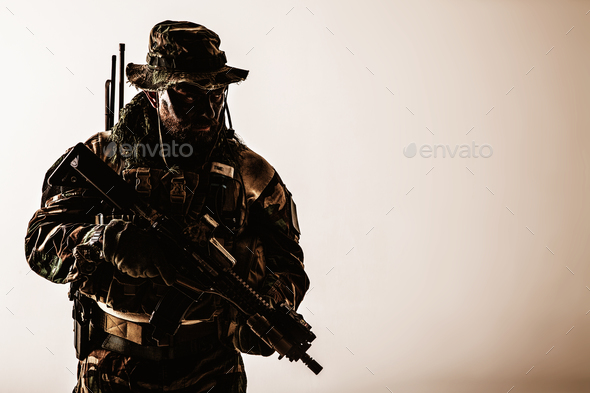Jungle warfare unit - Stock Photo - Images