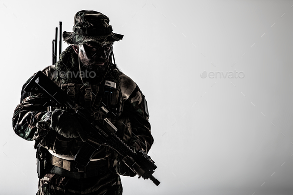 Jungle warfare unit - Stock Photo - Images