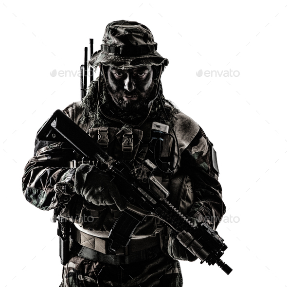 Jungle warfare unit - Stock Photo - Images