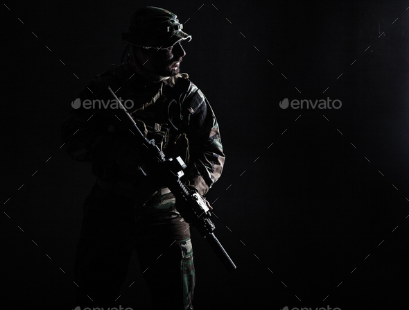 Jungle warfare unit - Stock Photo - Images