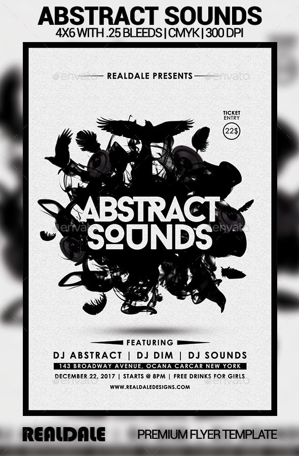 Abstract Sounds - Events Flyers