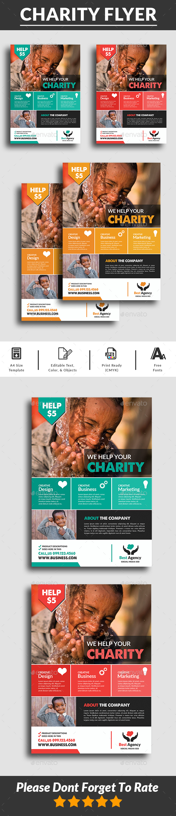 Charity Fundraisers Flyer - Corporate Flyers