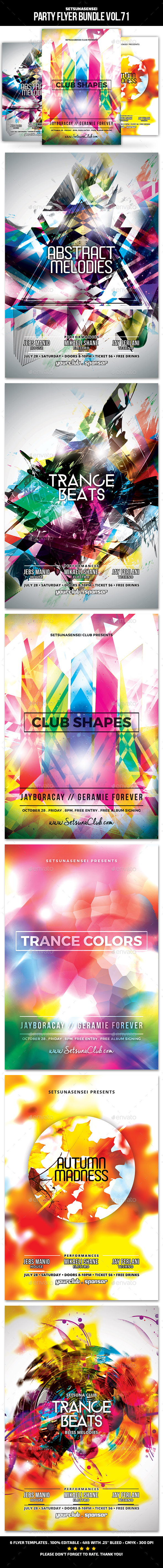 Party Flyer Bundle Vol.71 - Clubs & Parties Events